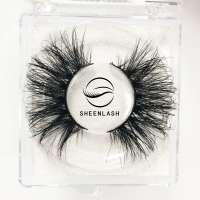 SHEENLASH 25mm Cruelty Free  real mink Eyelashes Free Brush and Box for mink Eyelashes