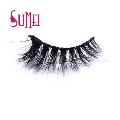 Own Brand private label 3D Mink eye lashes custom eyelash box with plastic eyelash case