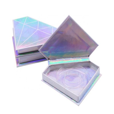 Wholesale Holographic Diamond shape eyelashes package box